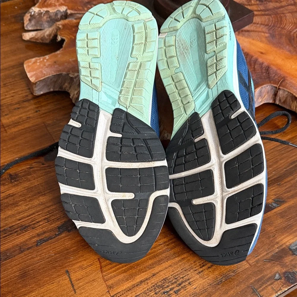 ASICS Women's Blue and Black Athletic Shoes 9 - Picture 7 of 8